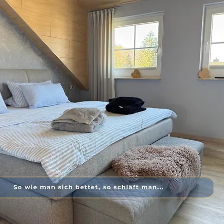 Apartmán Harz-fewo Weitsicht, Modern & Ruhig Mit 2 Balkonen, Jura Kaffeevollautomat, Kaminofen, Gaeste Mit Hund Willkommen
