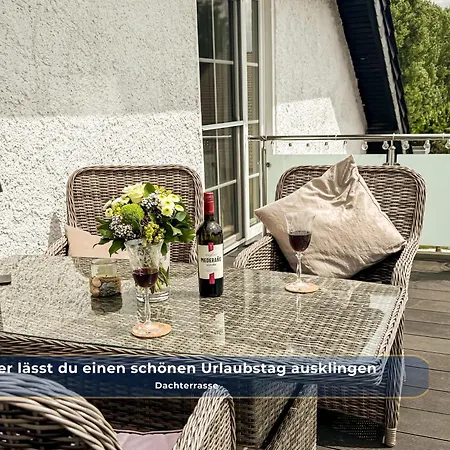 Harz-fewo Weitsicht, Modern & Ruhig Mit 2 Balkonen, Jura Kaffeevollautomat, Kaminofen, Gaeste Mit Hund Willkommen *